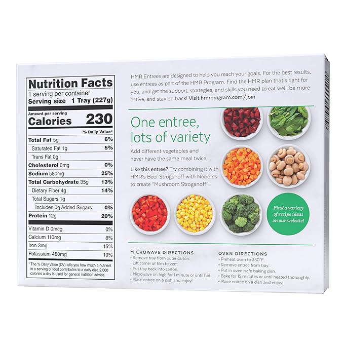 HMR Mushroom Risotto Entrée | Pre-packaged Lunch or Dinner to Support Weight Loss | Ready to Eat |