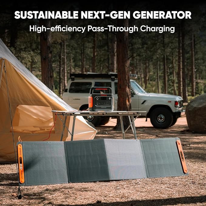 Jackery Solar Generator 1000 v2 with 2x100W Solar Panel,1070Wh Portable Power Station LiFePO4