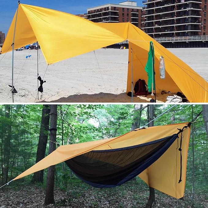 Azarxis Waterproof Camping Tent Tarp Hammock Rain Fly Footprint Ground Cloth Shelter Sunshade Beach