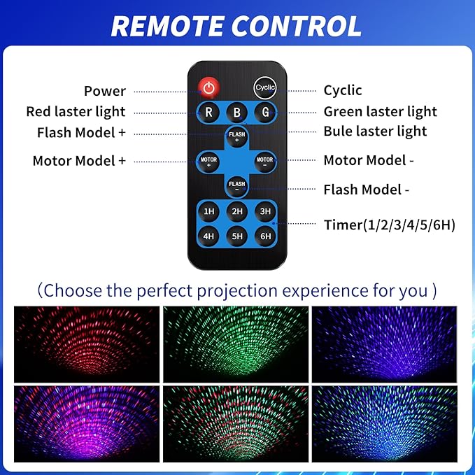 Christmas Laser Projector Light Outdoor: RGB 3 Colors Firefly Moving Laser Lights, IP65 Waterproof
