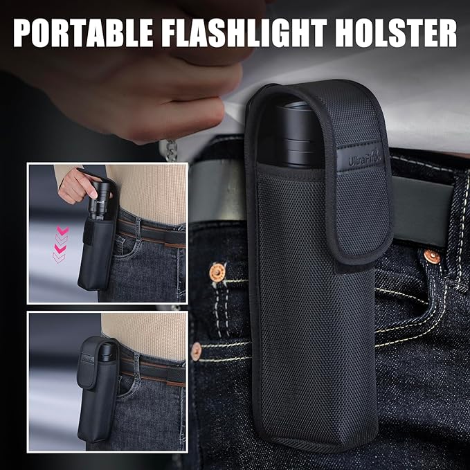 ULTRAFIRE Flashlights High Lumens with Ignition Lens, 1500 LM Super Bright Zoomable Tactical