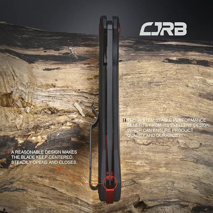 CJRB Tactical Knife, Small Folding Pocket Knife with AR-RPM9 Steel Blade and G10 Handle for Men