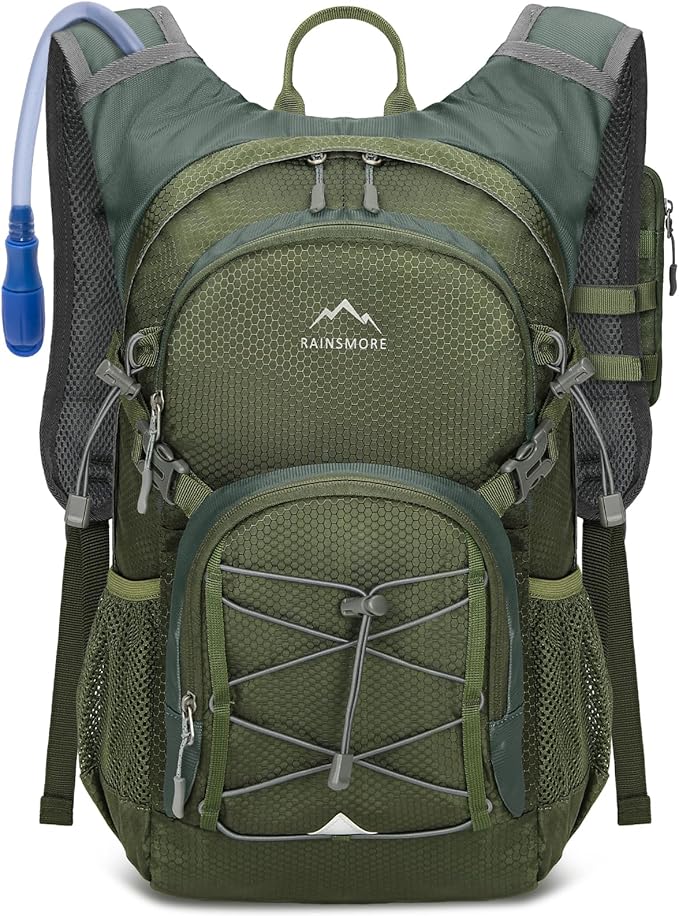 Hydration Backpack with Water Bladder, 18L Lightweight Hiking Backpack for Women&Men Small
