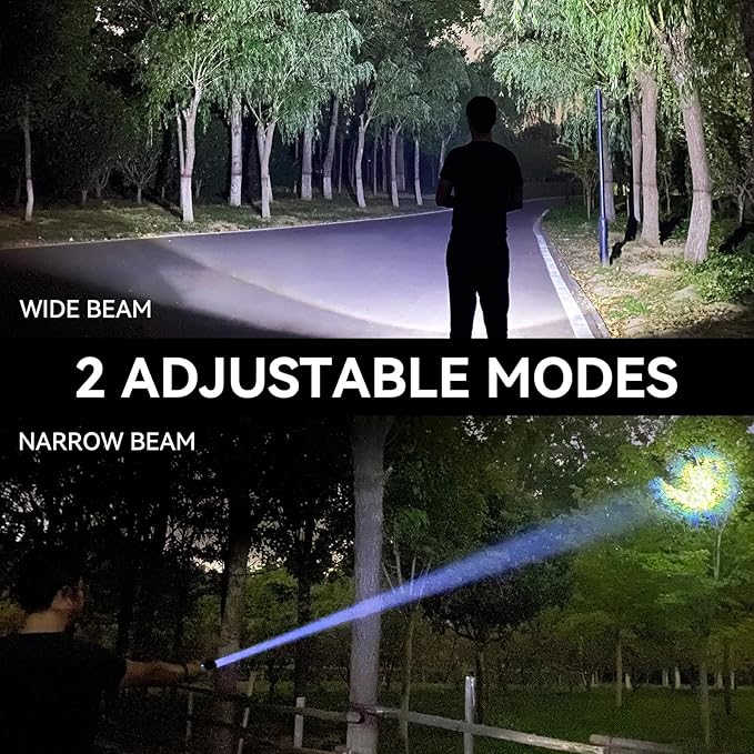 Rechargeable Flashlights 90,000 High Lumen, 2 Pack Super Bright LED Flashlight with 5 Modes, High