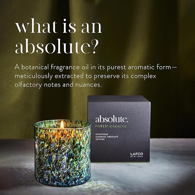 LAFCO New York Signature Candle, Forest Oakmoss - 15.5 oz - 90-Hour Burn Time - Reusable, Hand