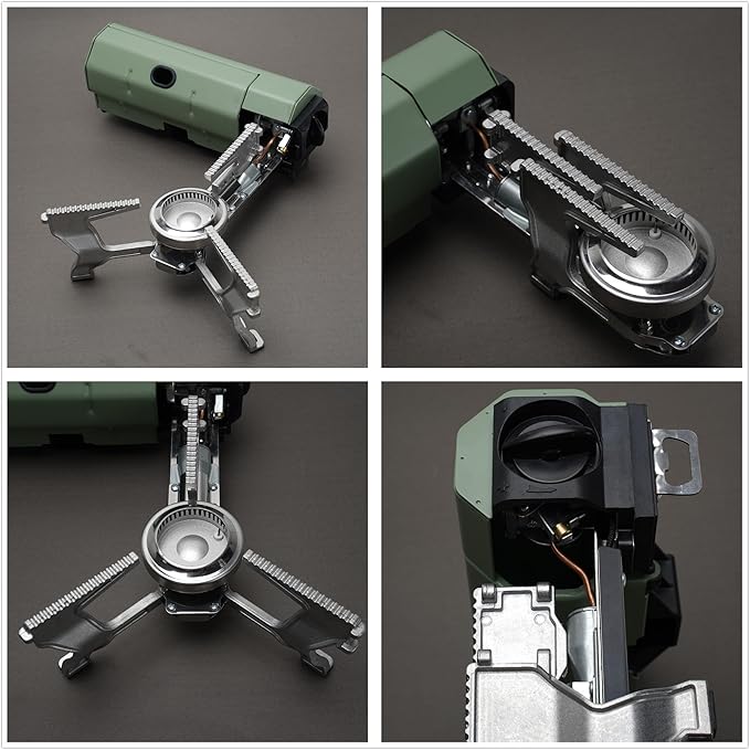 ONLYFIRE OUTDOOR LIVING Foldable Camping Stove with Storage Bag, Portable Butane Stove with Bottle