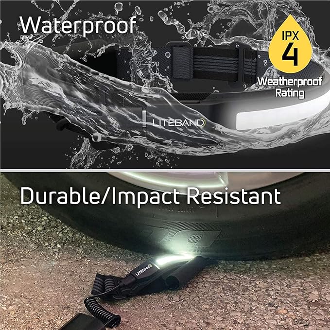 LED Headlamp Liteband Lightweight ACTIV 520 Lumen Bright Head Lamp, Powerful High Rechargeable
