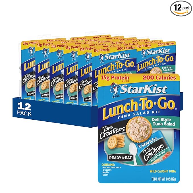 StarKist Lunch-To-Go Tuna Creations, Deli Style Tuna Salad Kit - 4.0 oz Kit, 12 Pack