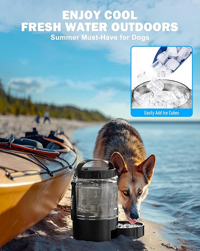 lesotc 95OZ Large Dog Water Bottle,Portable Travel Water Bowl for Dogs Camping Hiking Traveling
