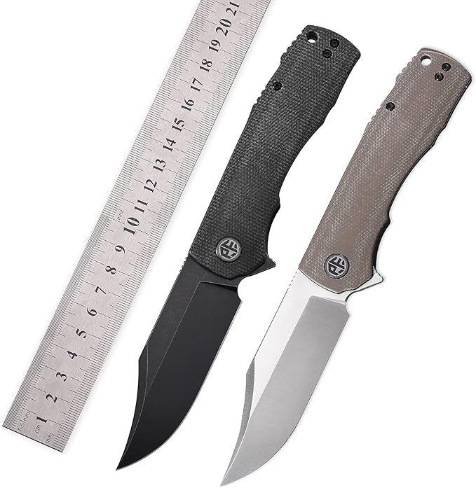 Petrified fish PFP03 Victor,3.58" K110 Satin Blade,140g Micarta Handel Flipper Liner lock Folding