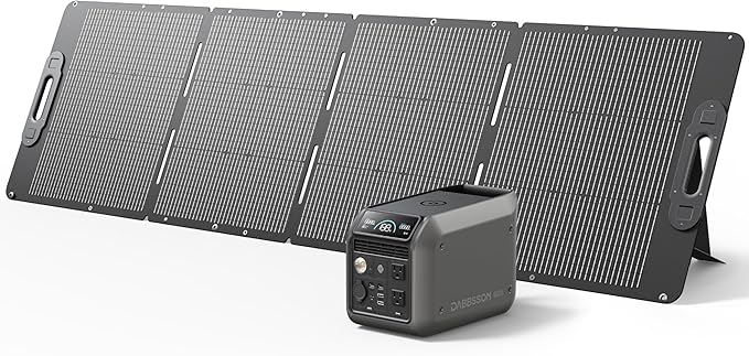 Dabbsson 600L Solar Generator with 210W Solar Panel,768Wh 600W Power Station,Up to 900W AC