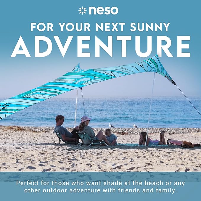 Neso Gigante - Portable Beach Tent - Ideal to Enjoy with Family and Friends - UPF 50+