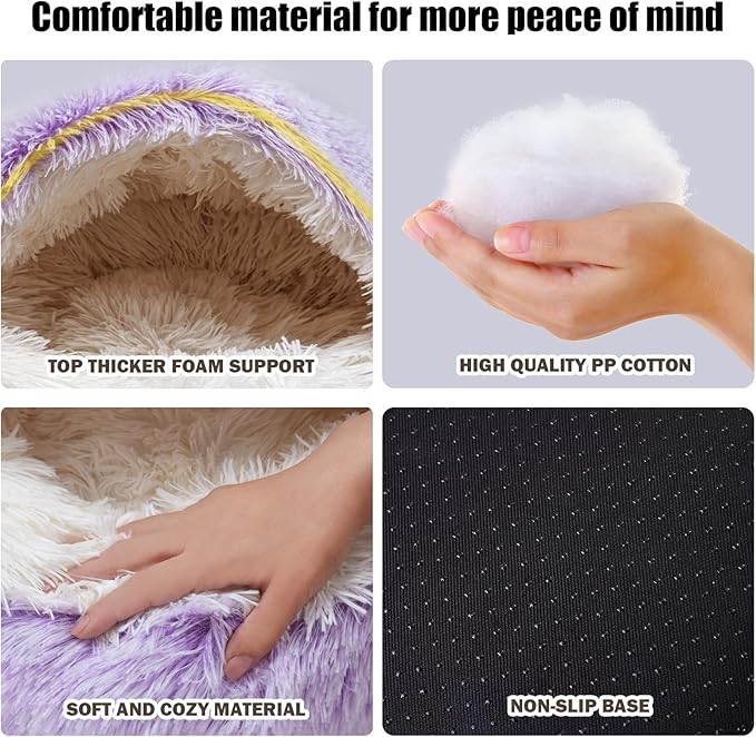 Cat Beds for Indoor Cats,Cat Cave for Puppy and Kitty,Calming Small Dog Bed for Small Dogs with