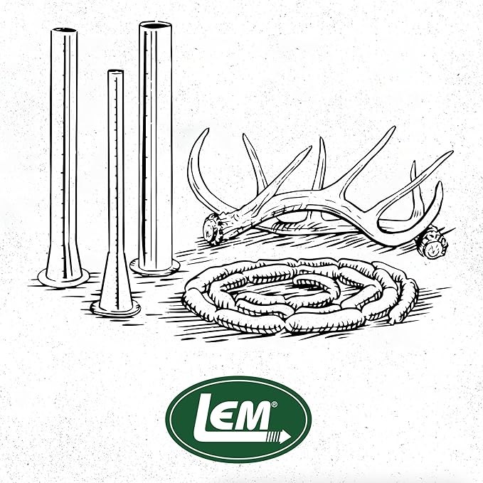 LEM Products Clear Fibrous Casings, 1 ½ Inches x 12 Inches, Non-Edible Sausage Casings, Stuffs