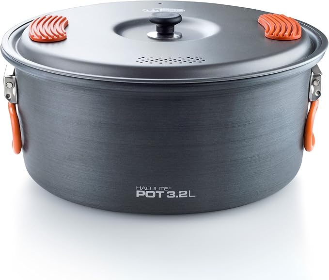GSI Outdoors Halulite Aluminum Pot, Lightweight Hard Anodized Aluminum Camp & Backpacking Cookware