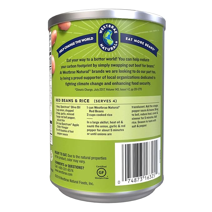 Westbrae Natural Organic Red Beans, No Salt Added, 15 Oz (Pack of 12)