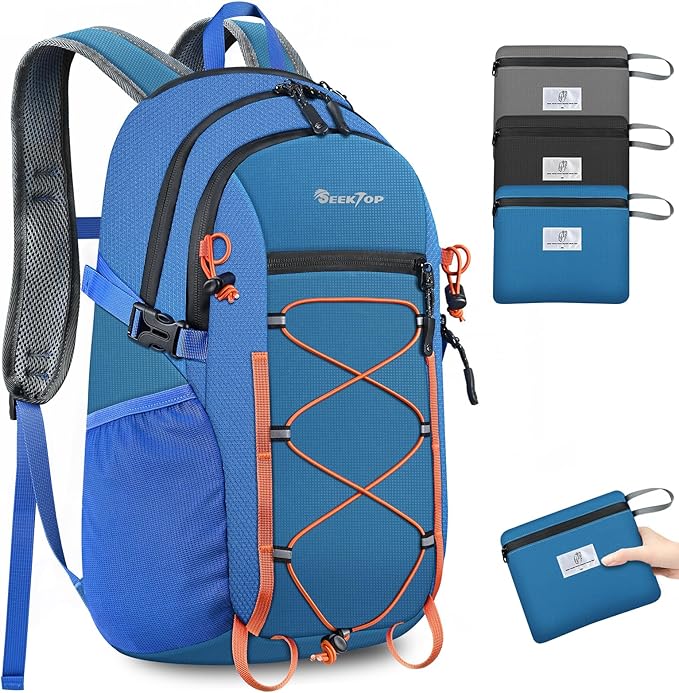 Seektop 20L Foldable Waterproof Hiking Backpack, Ultralight Small Lightweight Daypack Packable