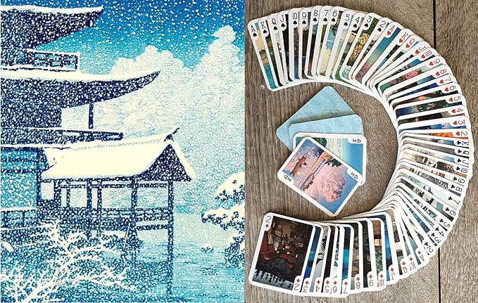 Japan Painting Playing Cards (Poker Deck 54 Cards All Different) Vintage Antique Traditional Japan