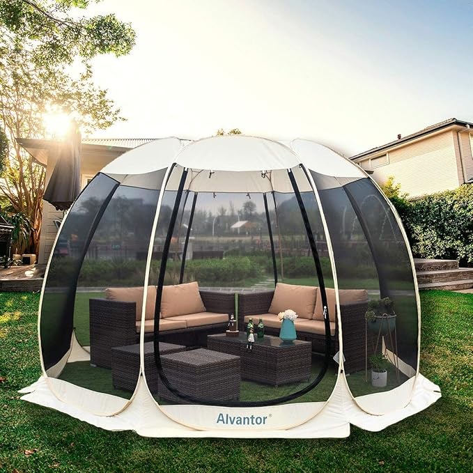 Alvantor Pop Up Screen Tent House Room Instant Outdoor Camping Canopy Sun Shelter Gazebo for Patio