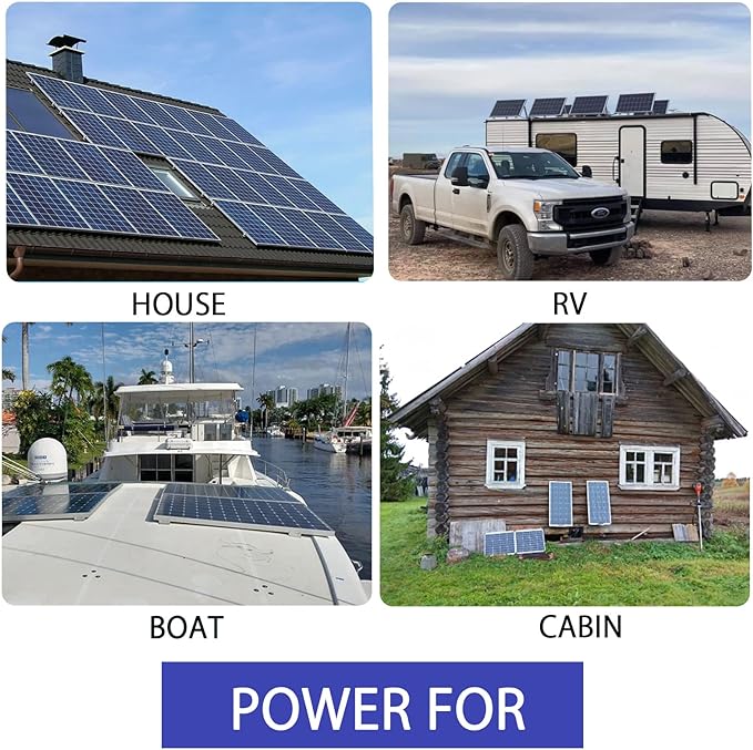 900 Watt 24Volt Solar Panel Kit 6X150W Monocrystalline Module 50A Charge Controller for RV, Boats