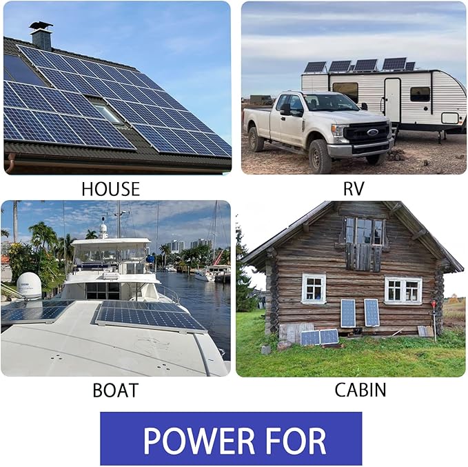 300 Watt 12Volt /24Volt Solar Panel Kit 2X150W Monocrystalline Module 30A Charge Controller for RV