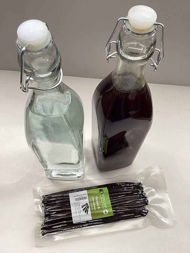 4oz Tahitian Vanilla Beans Grade A for Extract, Cooking and Baking by FITNCLEAN VANILLA| 0.25 Pound