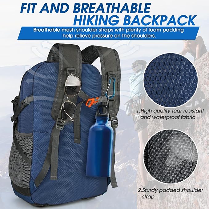 IGOLUMON Hiking Backpack 40L Packable Lightweight Camping Backpack Men Women Waterproof Hiking