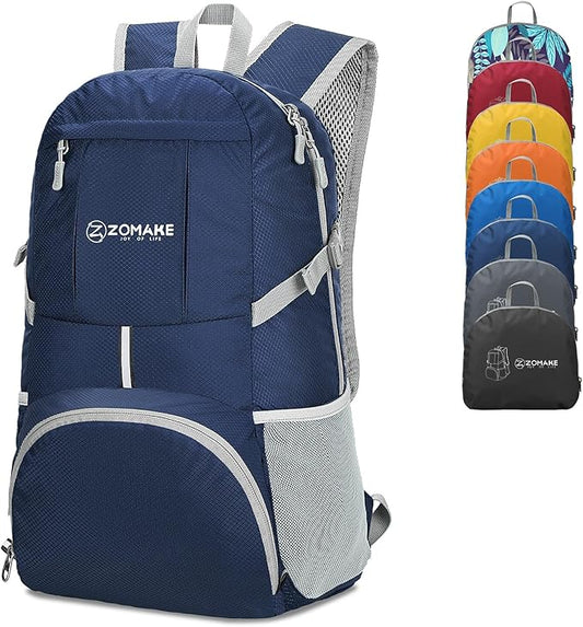 ZOMAKE Lightweight Packable Backpack 35L, Light Foldable Backpacks Water Resistant Collapsible