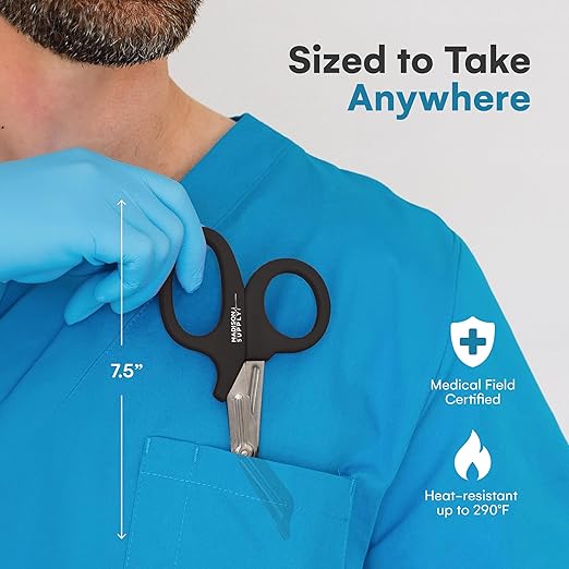 Madison Supply Medical Scissors, EMT and Trauma Shears - 7.5 Inch Premium Quality Stainless Steel