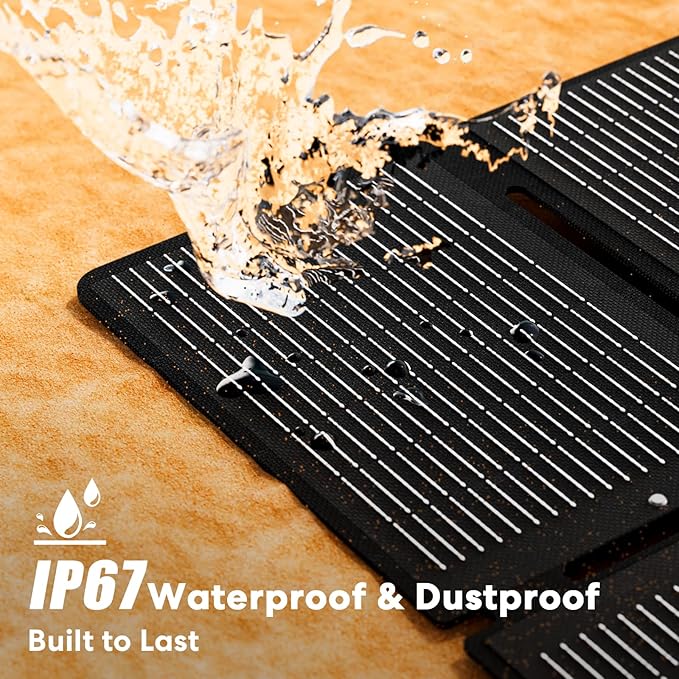 100W Portable Foldable Folding Solar Panels, IP67 Waterproof for Camping, Outdoor Power Supply