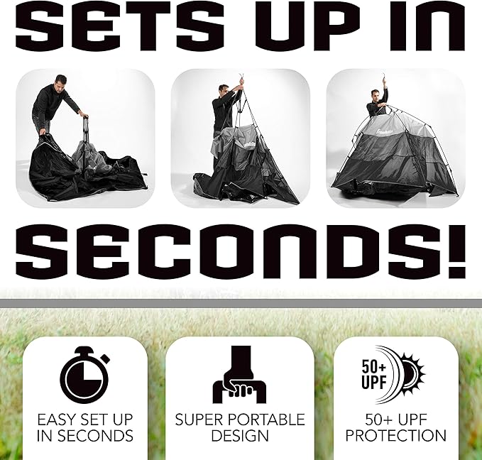 Franklin Sports Sideline Team Sunblocker Shelter - Easy Set Up - Portable and UPF 50+ Protected
