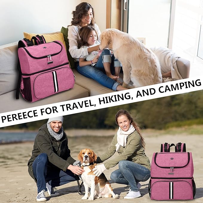 BAGLHER Pet Travel Bag, Double-Layer Pet Supplies Backpack (for All Pet Travel Supplies), Pet
