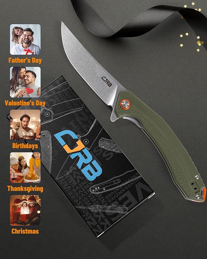 CJRB CUTLERY Folding Knife Gobi (J1906) AR-RPM9 Steel G10 Handle EDC Knife Pocket Knife for Men