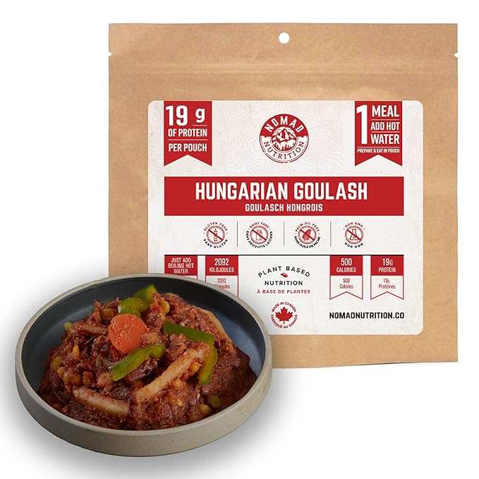 Nomad Nutrition Hungarian Goulash | Instant Freeze Dried Backpacking & Camping Food | Plant-Based