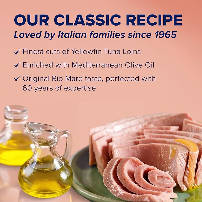 Rio Mare Premium Yellowfin Tuna in Olive Oil, 3 x 2.8 Ounce Can (Pack of 8, Total 67.2 Ounce)