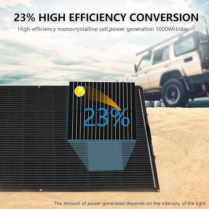 XINPUGUANG Flexible Solar Panel 200 Watts Monocrystalline Fiberglass Solar Modules Charger Off-Grid