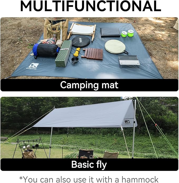 Hikeman Tent Footprint - Waterproof Camping Tarp, Heavy Duty Tent Floor Saver, Ultralight Ground