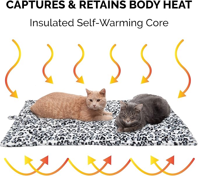 Furhaven ThermaNAP Self-Warming Cat Bed for Indoor Cats & Large/Medium Dogs, Washable & Reflects