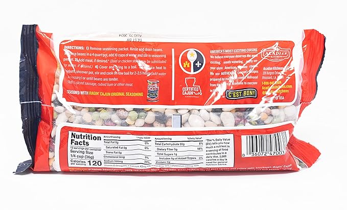 Seasoned Ten Bean Soup 16 oz Ragin Cajun (Pack of 6)