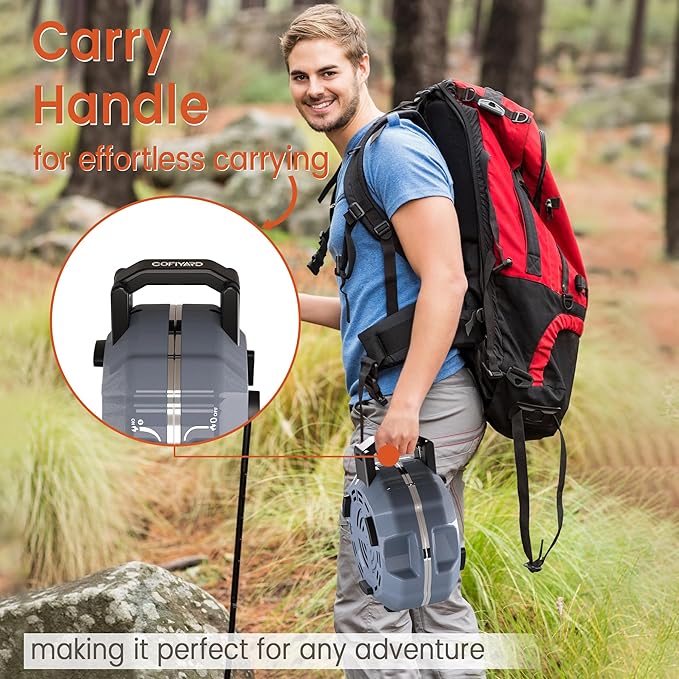 20,000 BTUs 2 Burner Propane Camping Stove, Portable Folding Camp Stove with Adjustable Burners
