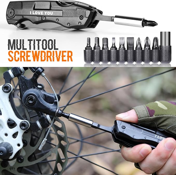 Gifts for Boyfriend Him Husband Men, Multitool Knife?�I LOVE YOU?? Valentines Unique Gifts