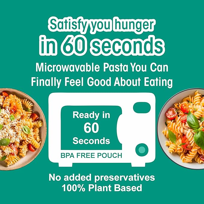 Pasta Zing Fusilli Pasta ??Fully Cooked Spiral Pasta, Microwaveable in 60 Seconds, Made with 100%
