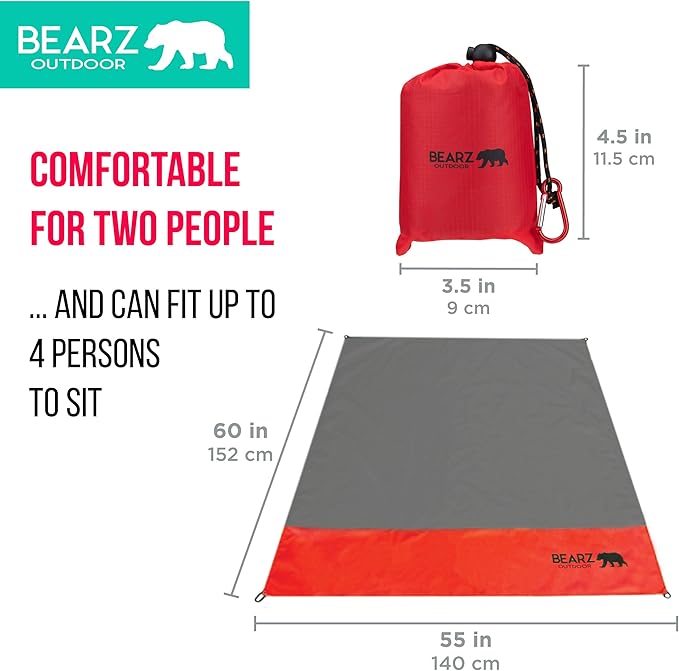 Pocket Blanket - Beach Blanket Waterproof Sandproof, Picnic Blankets Waterproof Foldable