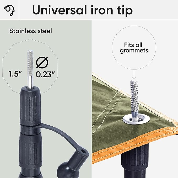 Green Elephant Camping Tarp Poles - Adjustable Aluminum Telescoping Tent Poles for Tarps, Canopy &