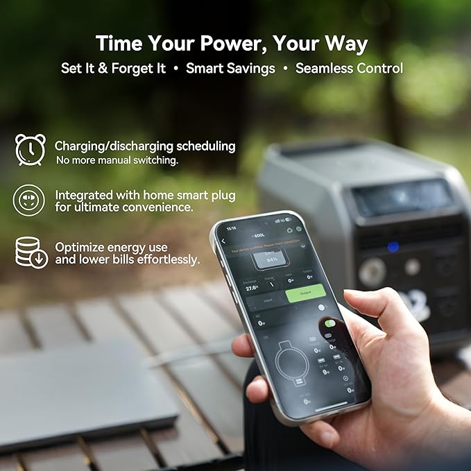 Dabbsson 600L Portable Power Station,768Wh 600W Solar Generator,Up to 900W AC Output,1.5X Extended