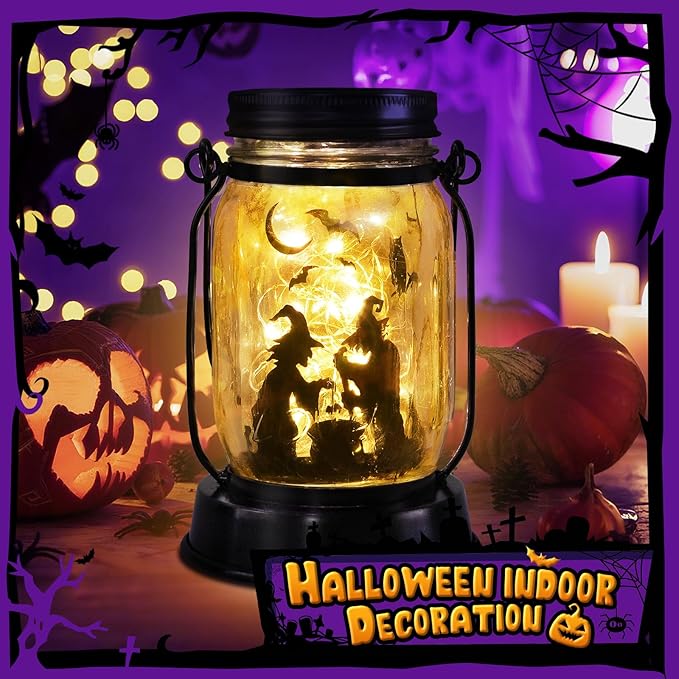 Halloween Decorations Halloween Decor Witch Solar Lanterns Witch Decorations Outdoor Lights Solar