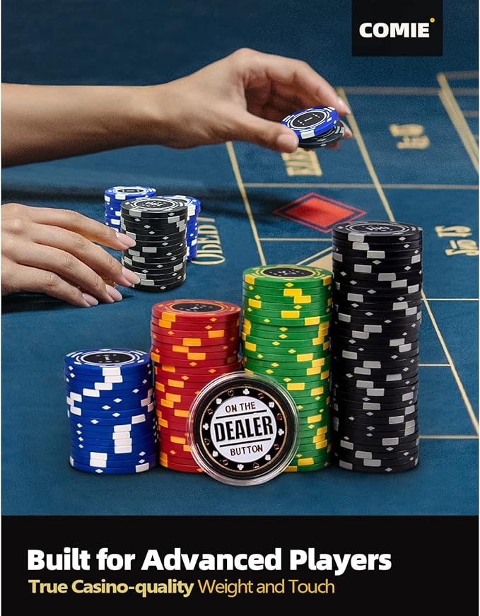 Clay Poker Chips,400PCS 14 Gram Chip Set with Deluxe Travel Case, Numbered Chips,Poker for Texas