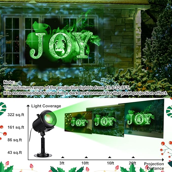 Christmas Nativity Scene Projector Lights, 2025 Upgrade 3D Dynamic Joy Jesus Christian Outdoor