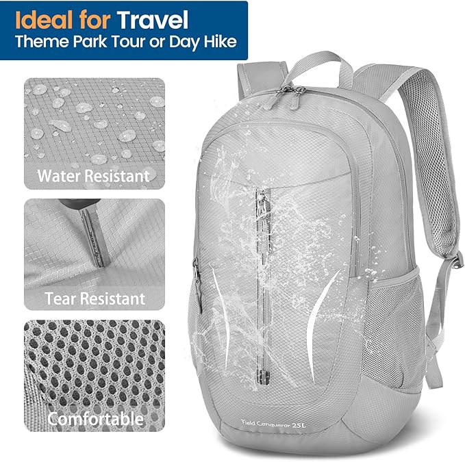 ZOMAKE Ultra Lightweight Packable Backpack 25L, Foldable Hiking Backpacks Water Resistant Small