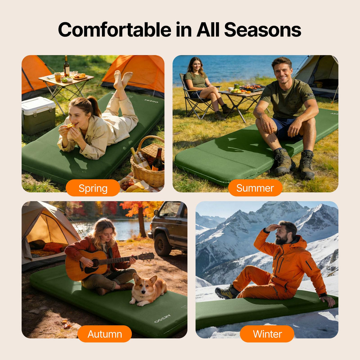 OGERY Sleeping Pad - Self-Inflating, Memory Foam - product view 8